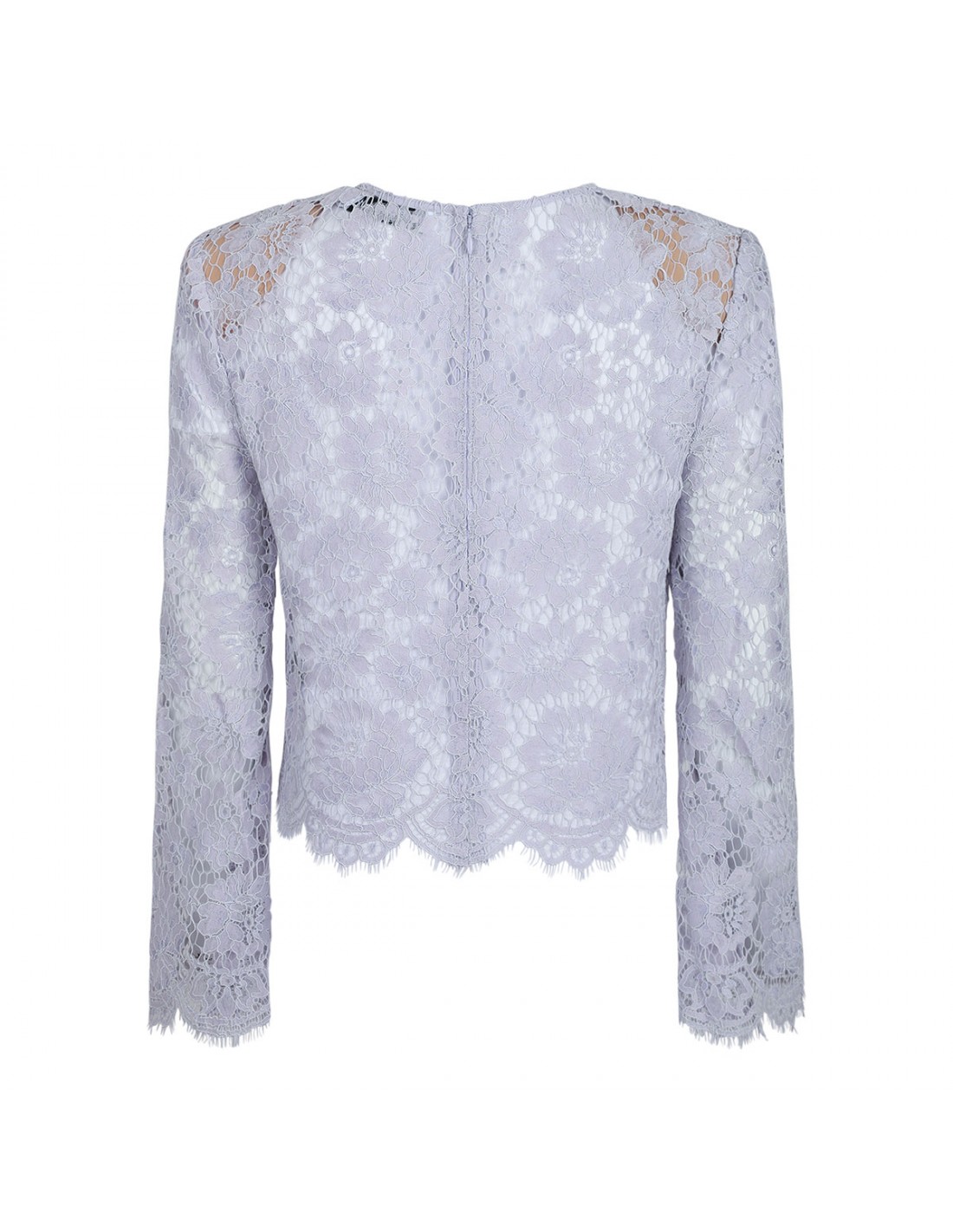 Lilac lace fluted sleeve top