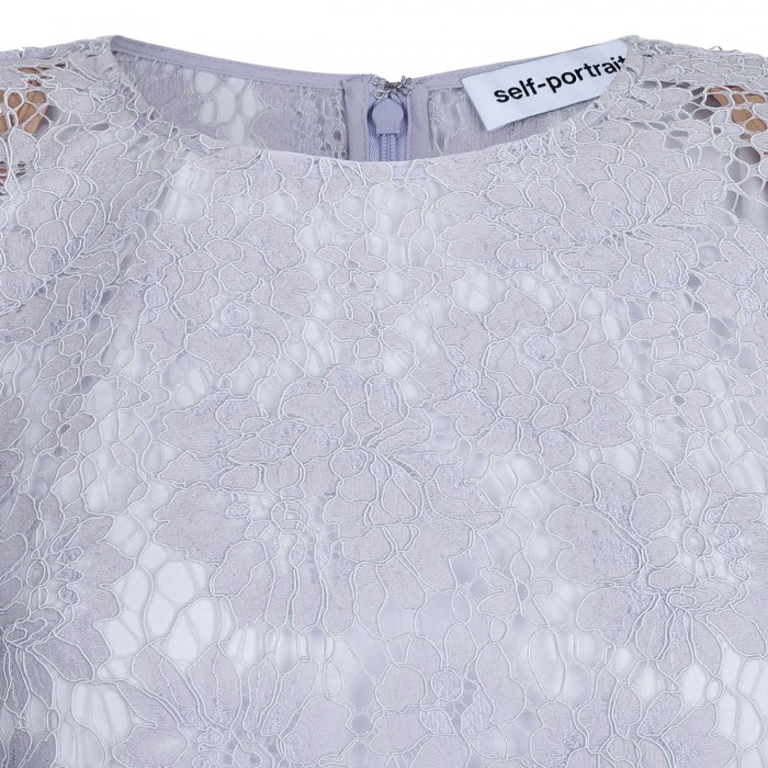 Lilac lace fluted sleeve top