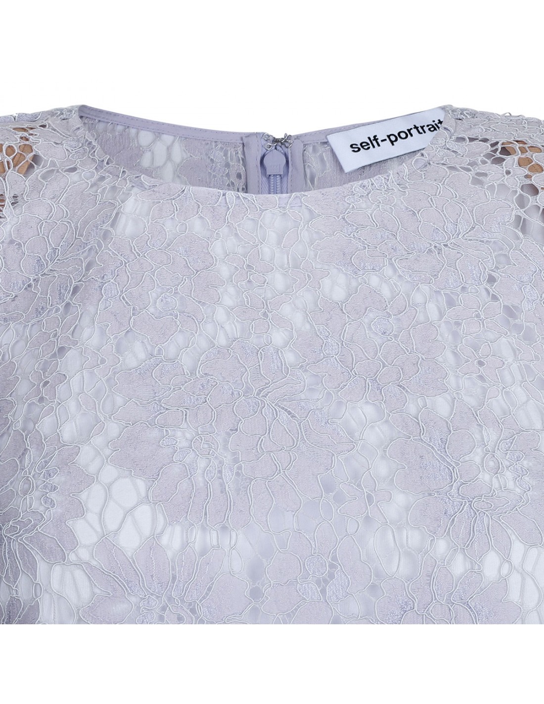 Lilac lace fluted sleeve top