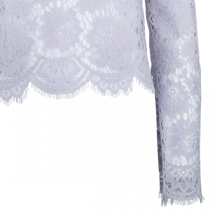 Lilac lace fluted sleeve top