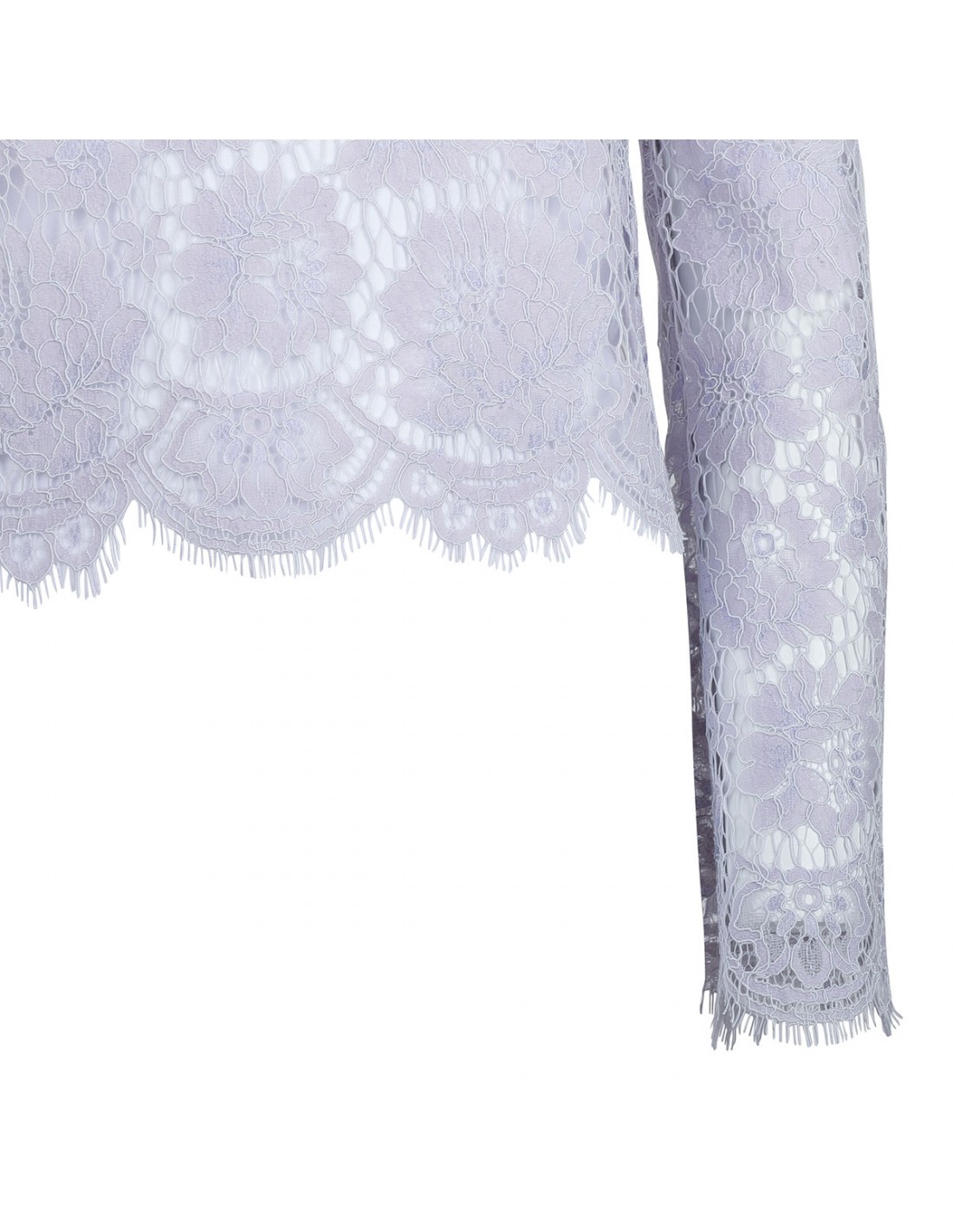 Lilac lace fluted sleeve top