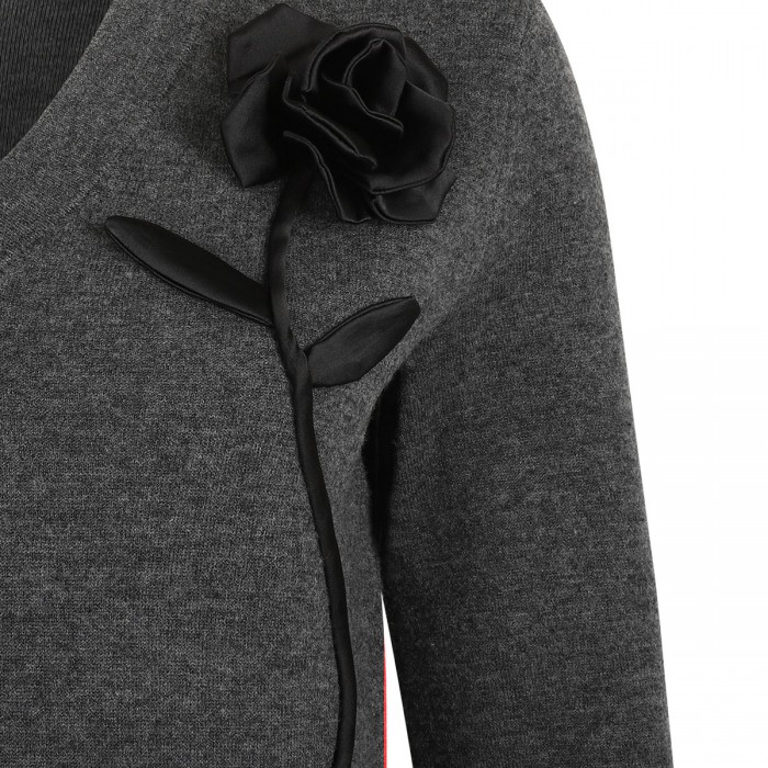 Charcoal blue rose jumper