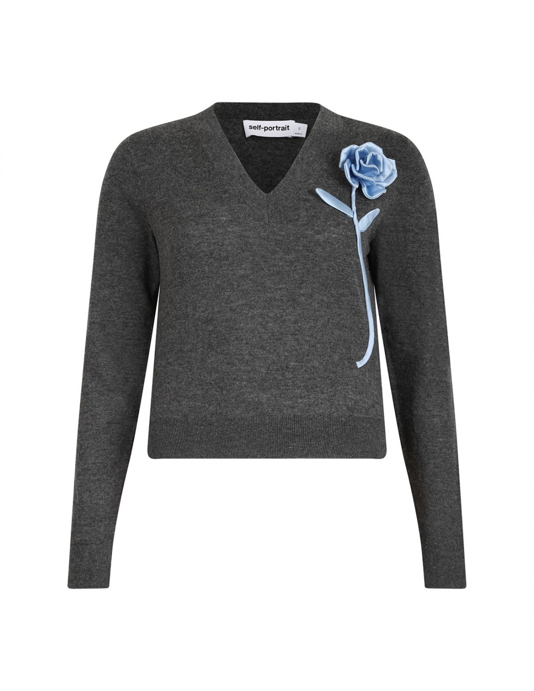 Charcoal blue rose jumper