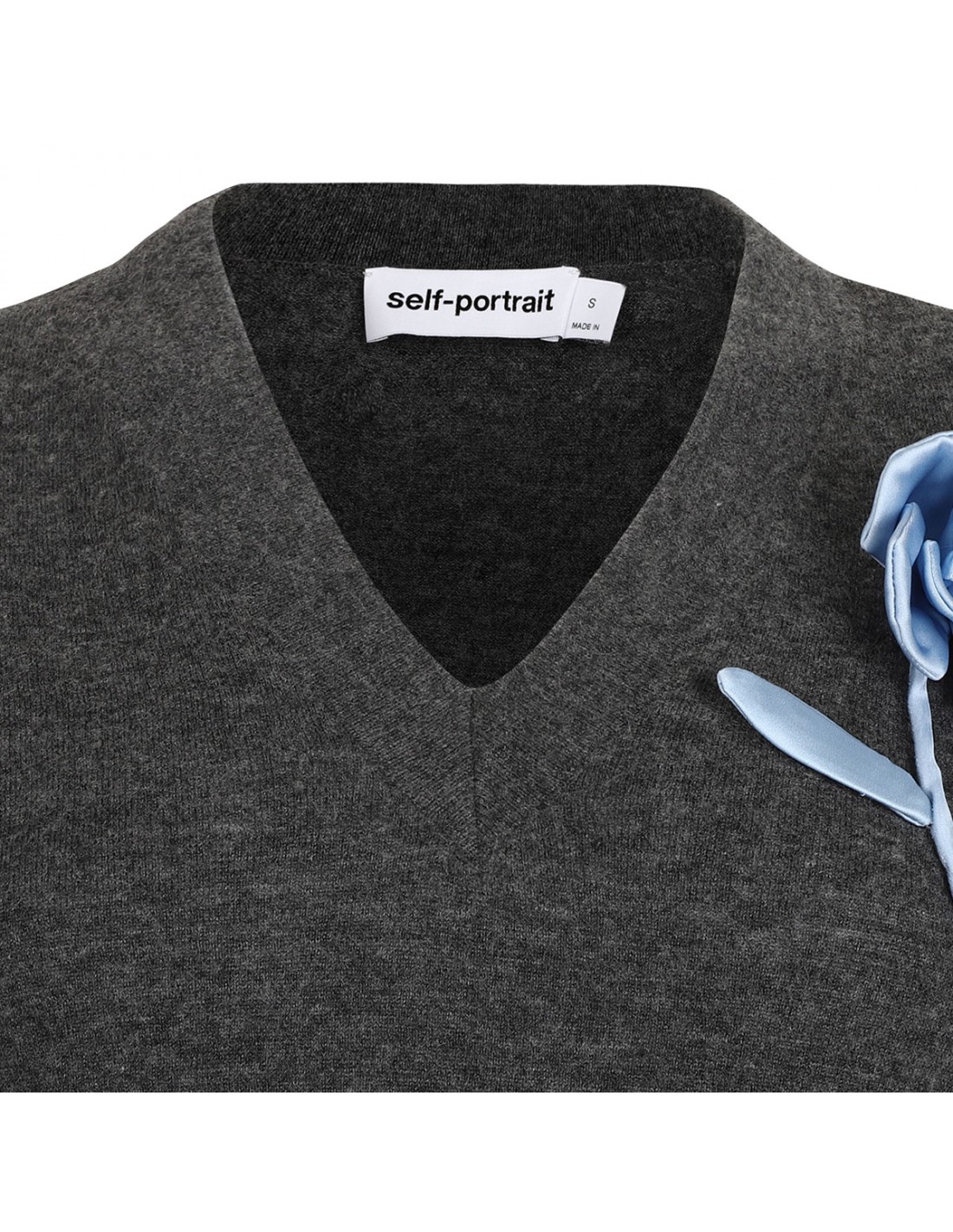 Charcoal blue rose jumper