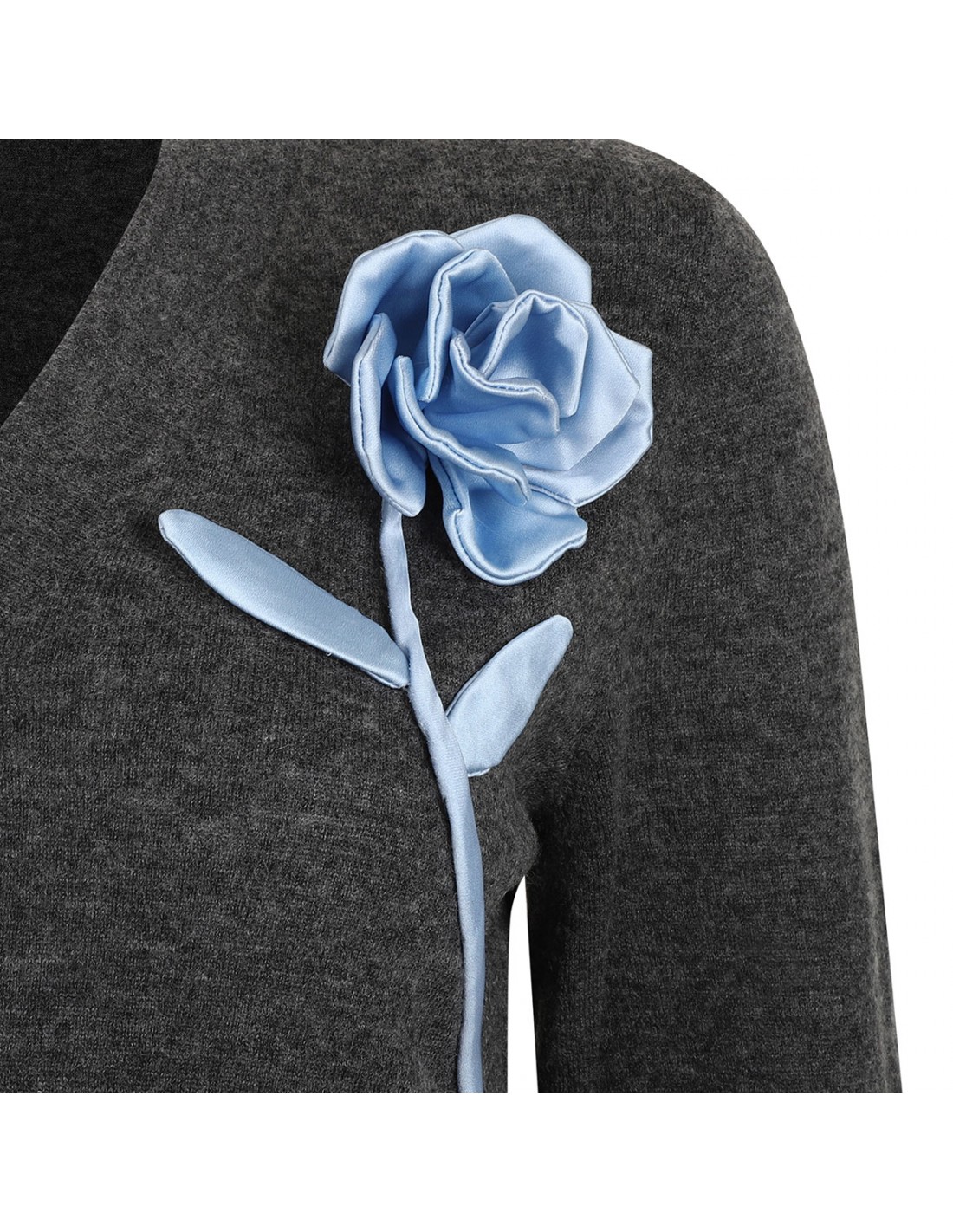 Charcoal blue rose jumper