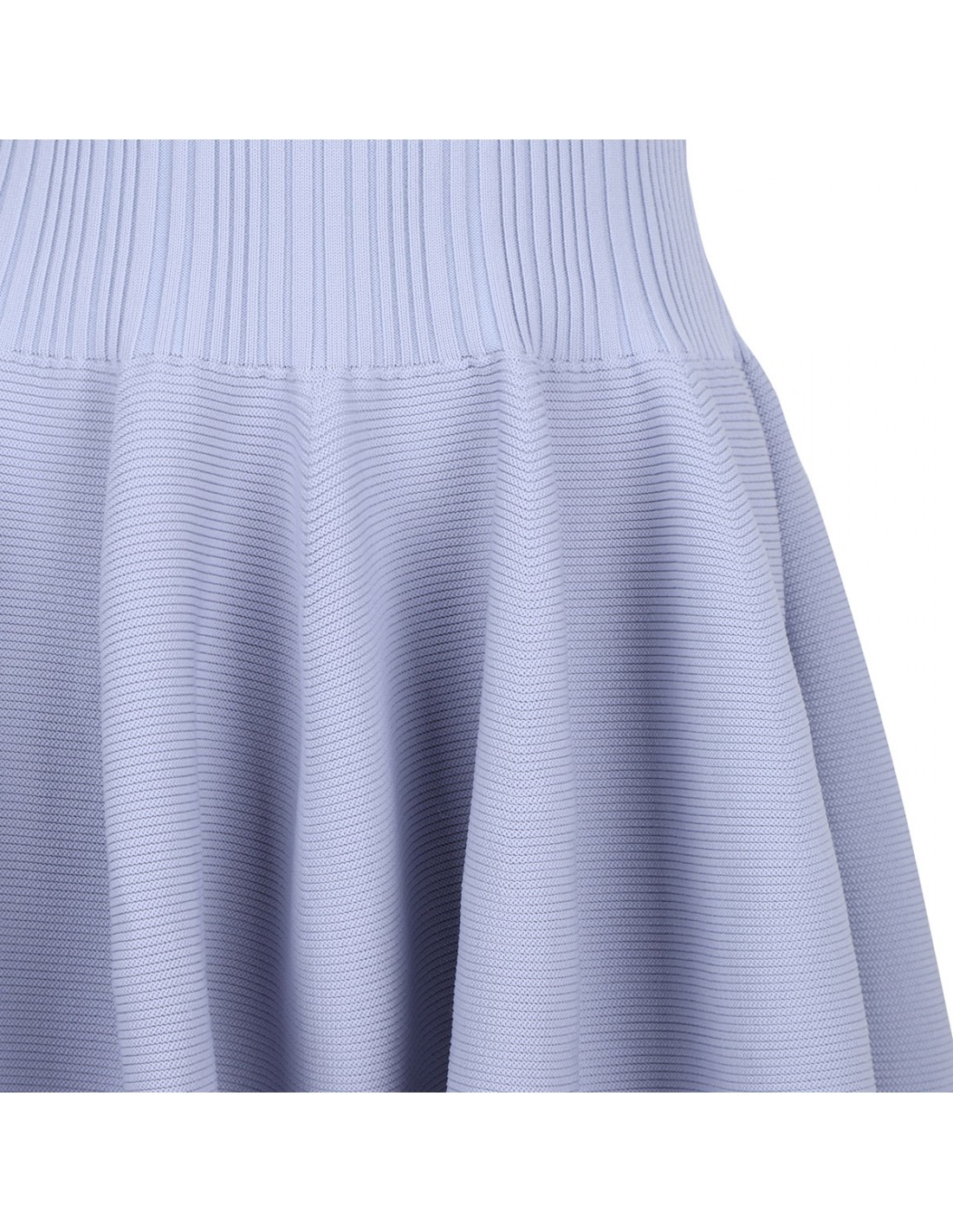 Blue ribbed knit diamante dress