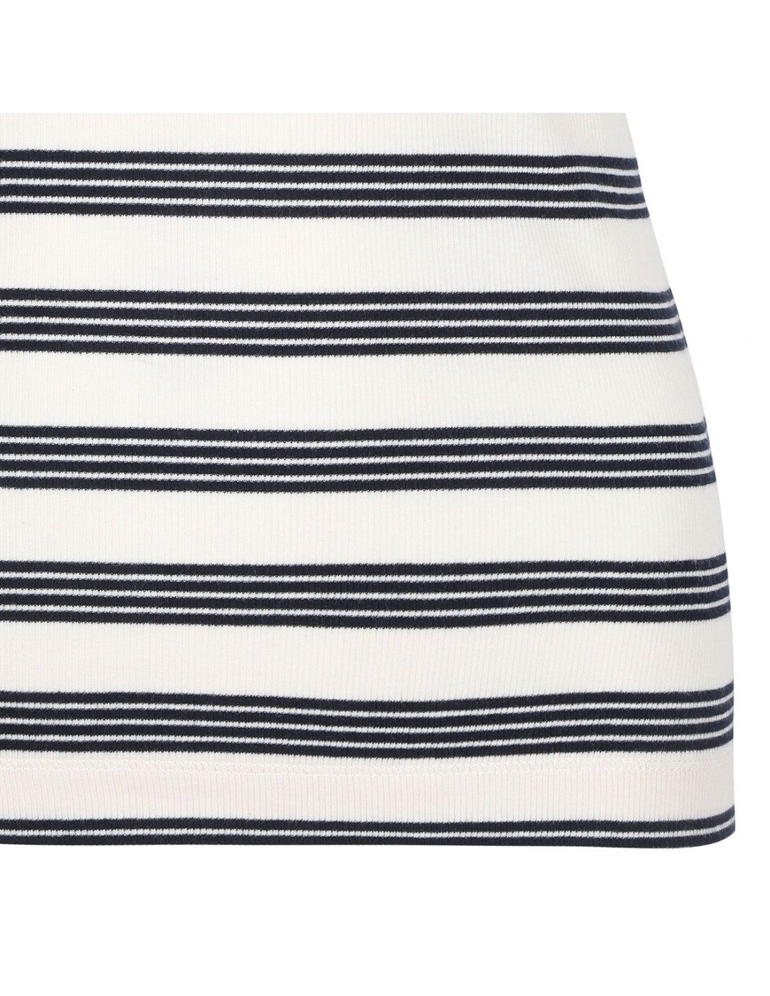 Striped ribbed cotton tank top