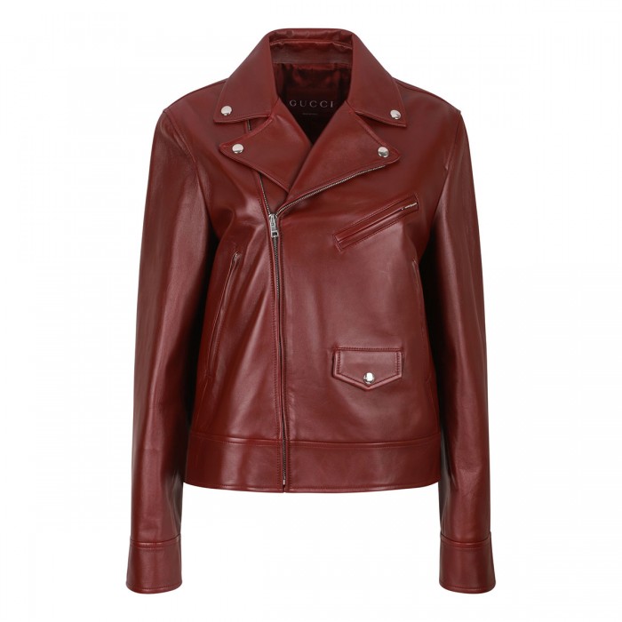 Leather biker jacket