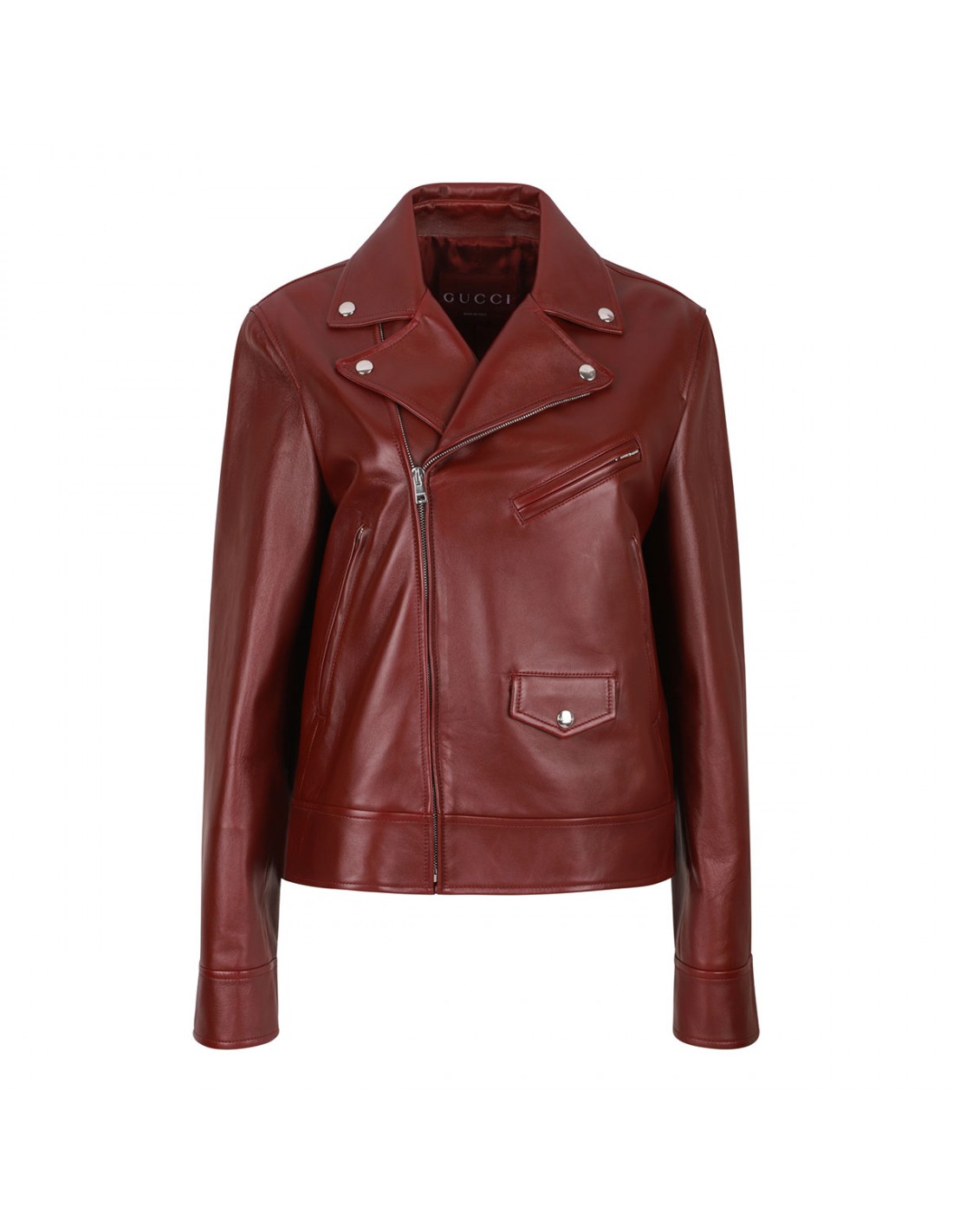 Leather biker jacket