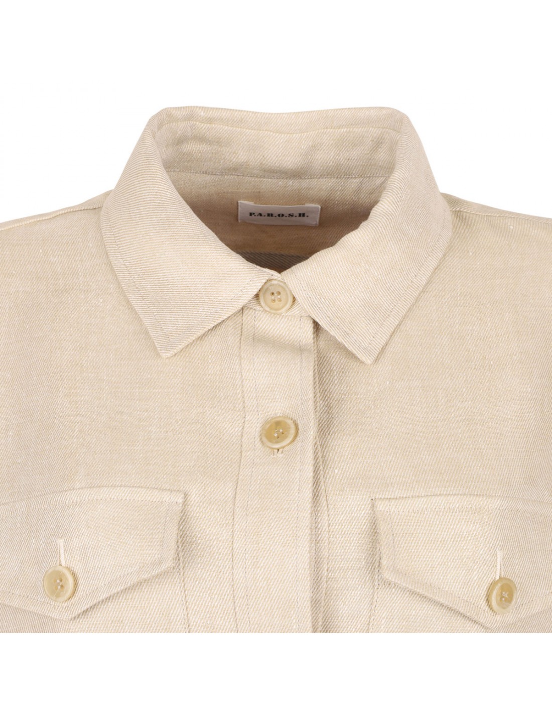 Beige linen sahariana jacket