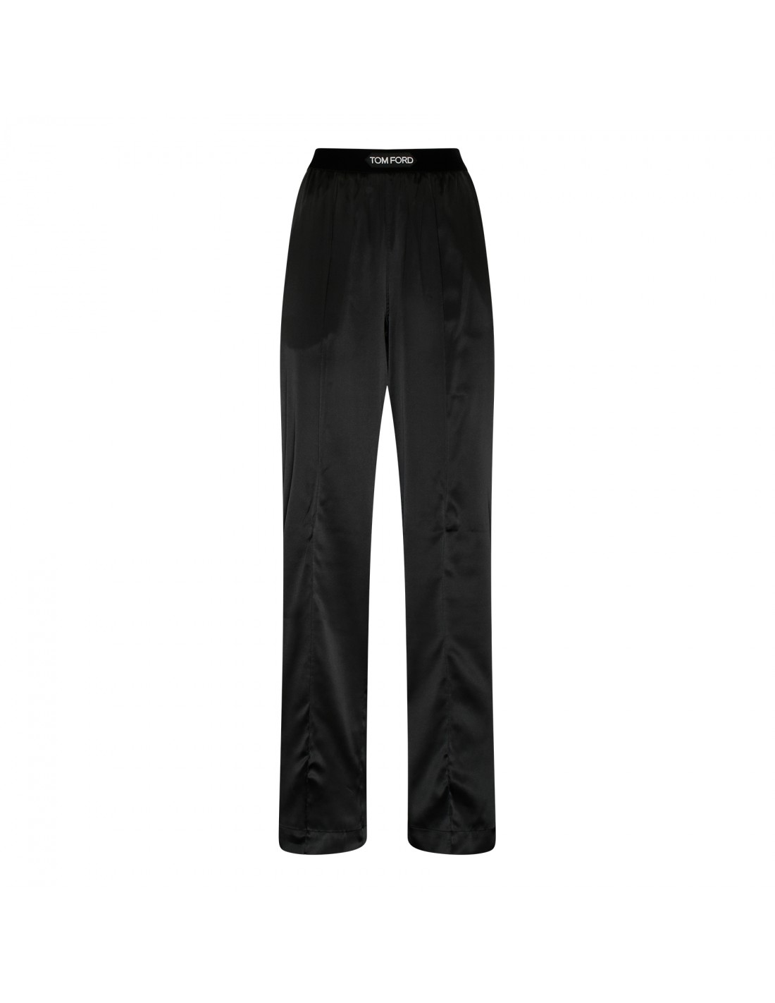 Black silk pants