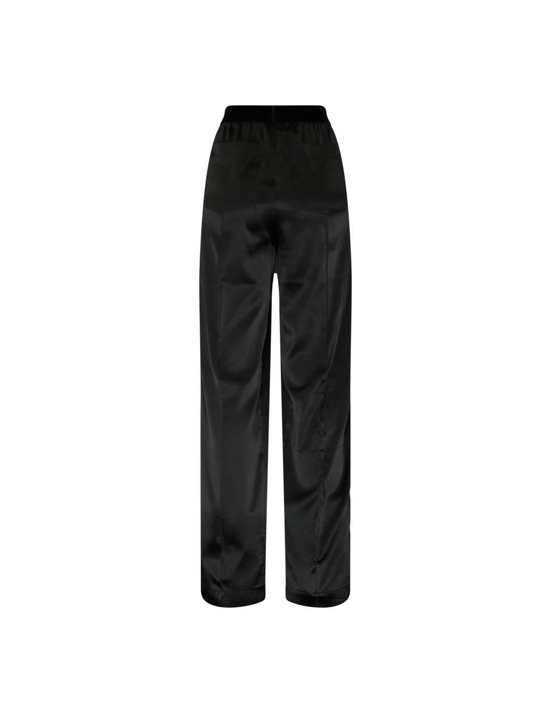 Black silk pants