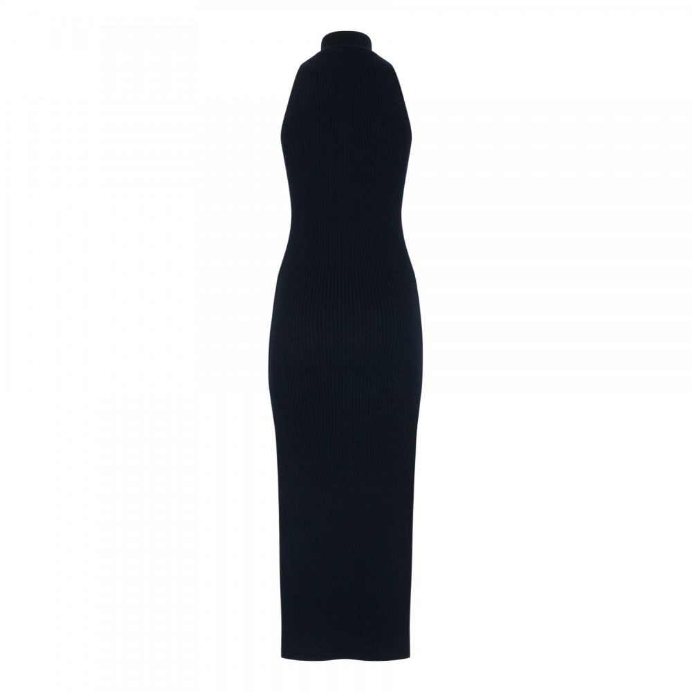 Black ribbed knit dress Le Noir Unconventional Luxury