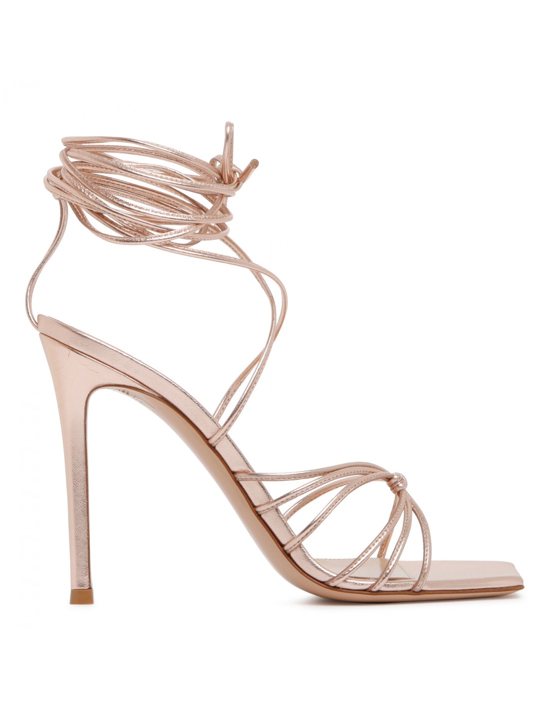 Sylvie metallic peach sandals | Le Noir - Unconventional Luxury