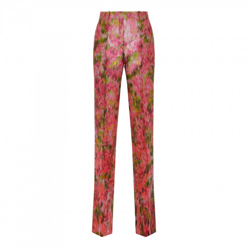 Casual trousers Via Delle Perle  Floral print crop cigarette trousers   CC550VI308088