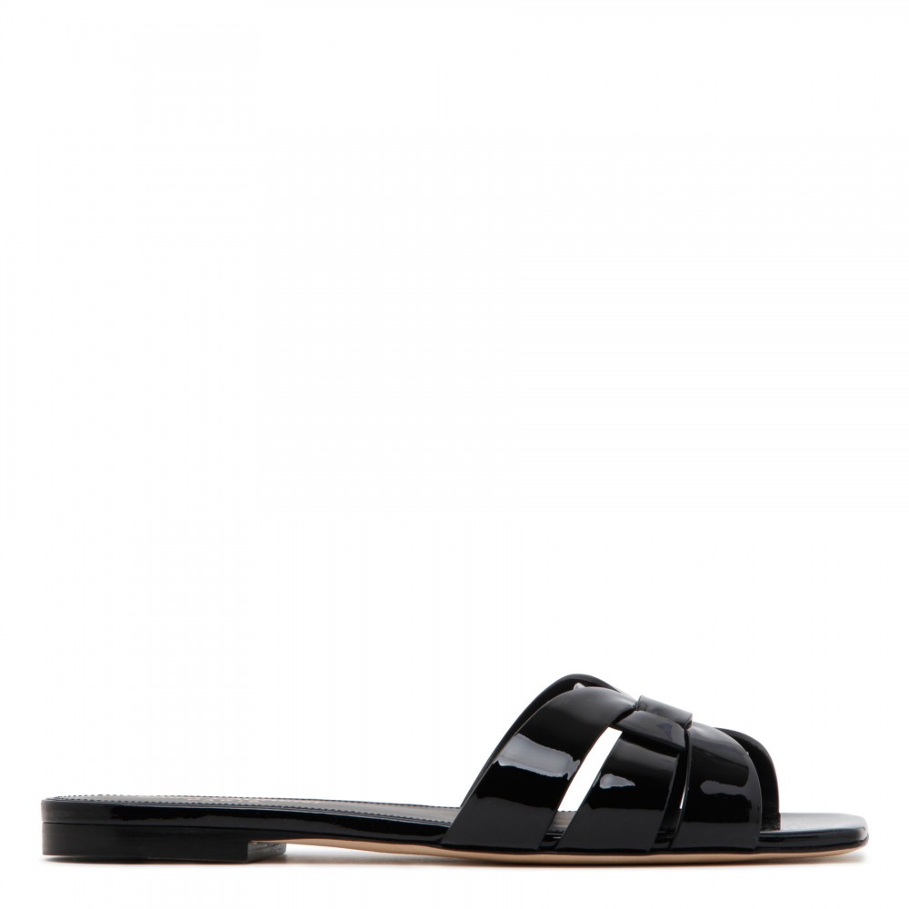 Tribute black slide sandals