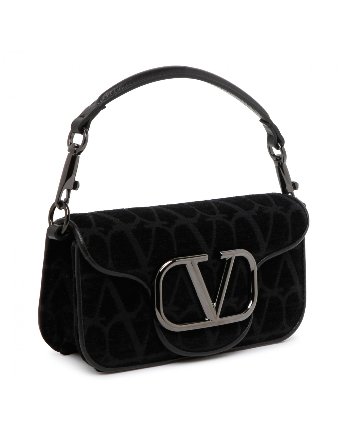 Valentino Garavani Locò Toile Iconographe Shoulder Bag Woman Beige/Black Onesize