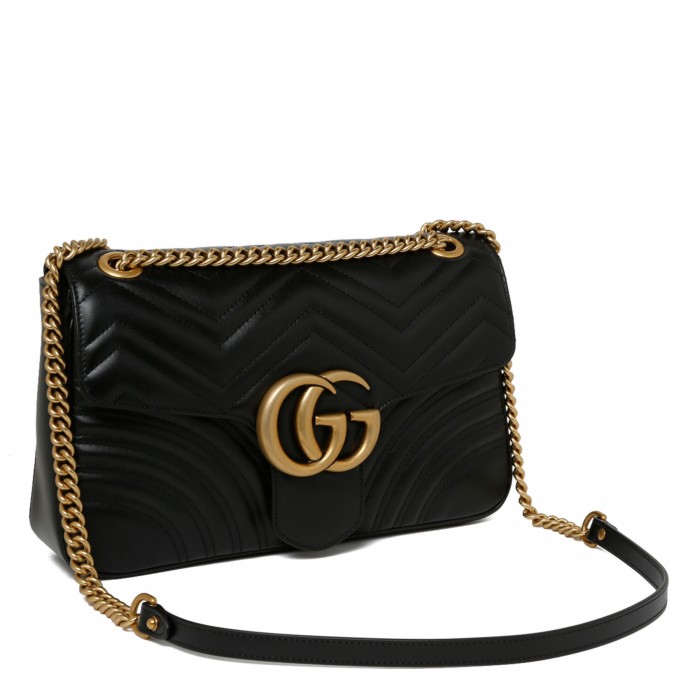 GG Marmont black medium shoulder bag