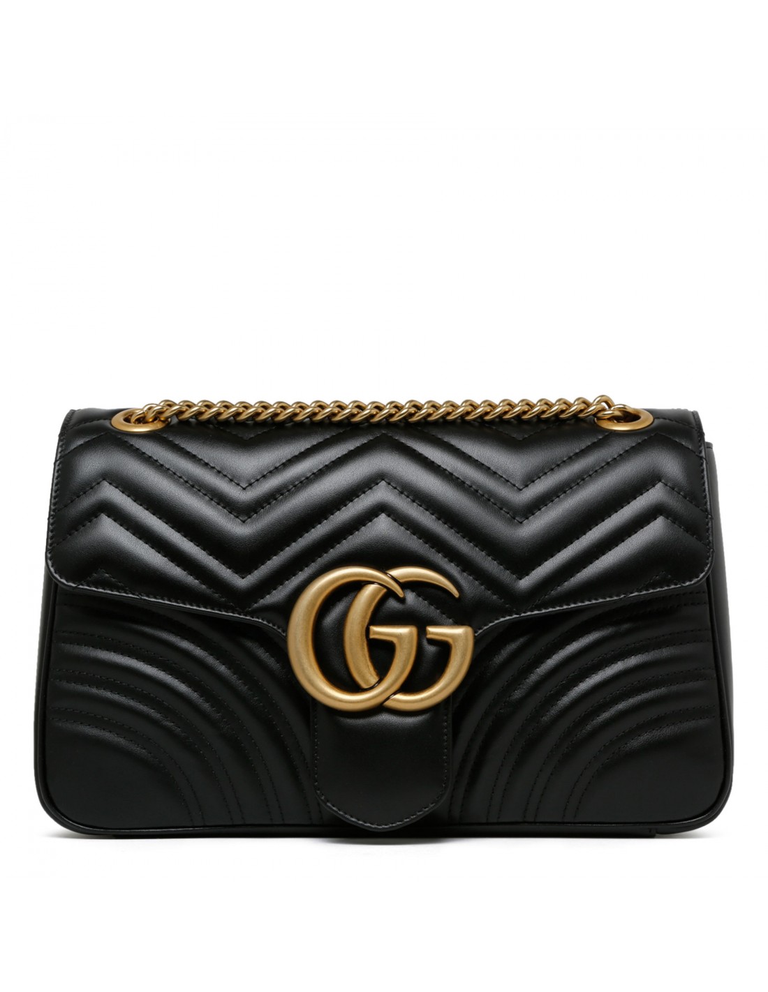 GG Marmont black medium shoulder bag